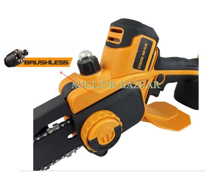 HMK22189-Motosega a batteria senza spazzole da 20 V: batteria a lunghissima durata, velocità di recupero estremamente rapida e maggiore efficienza di taglio!