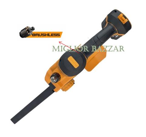 HMK22189-Motosega a batteria senza spazzole da 20 V: batteria a lunghissima durata, velocità di recupero estremamente rapida e maggiore efficienza di taglio!