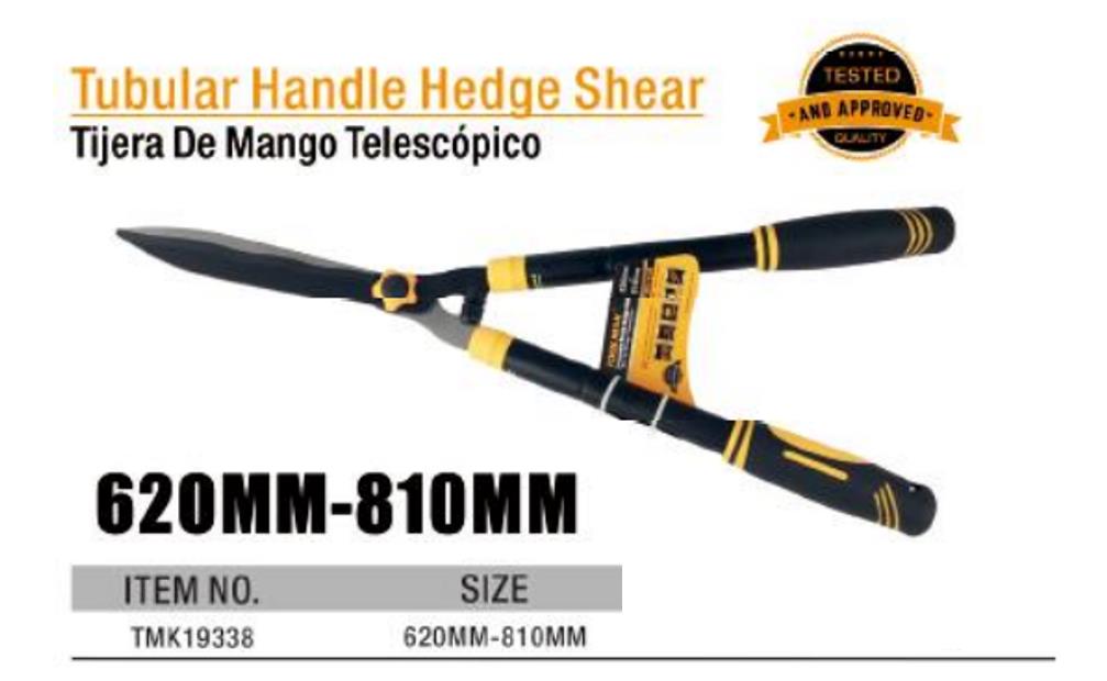 Telescopic handle hedge shear/ Tagliasiepi con manico telescopico/Troncarami con manico tubolare/Troncarami con manico telescopico