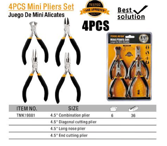 4PCS Mini plier set /Set di mini pinze 4PCS-TMK19881