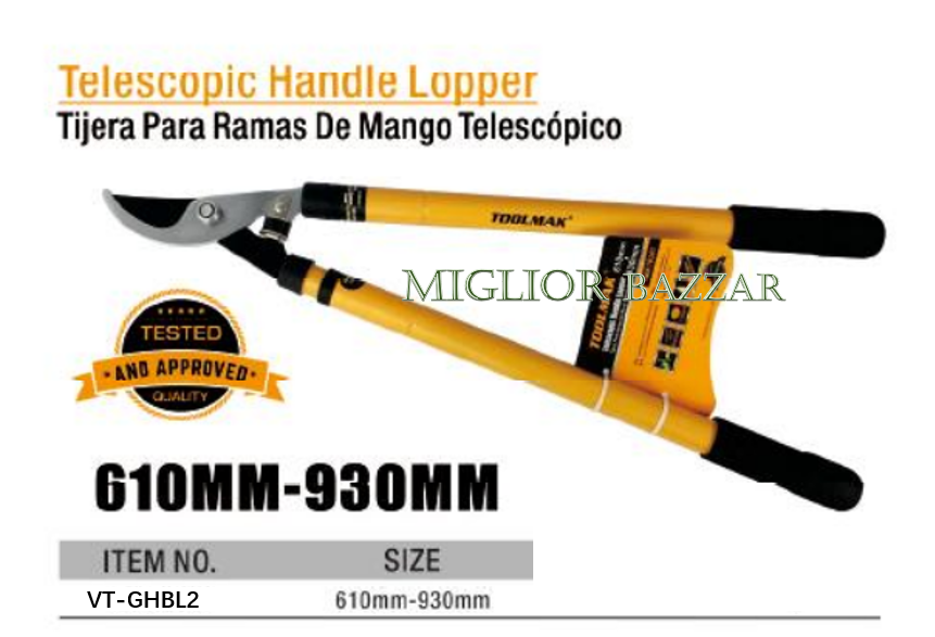 Telescopic handle lopper /Troncarami con manico telescopico