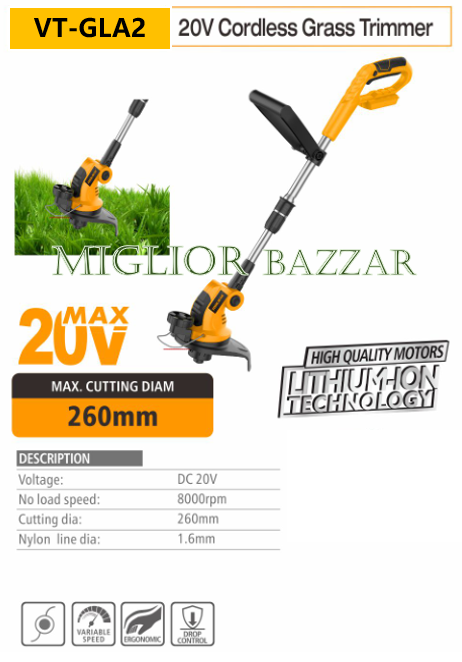Li-ion Grass Trimmer/Tosaerba al litio
