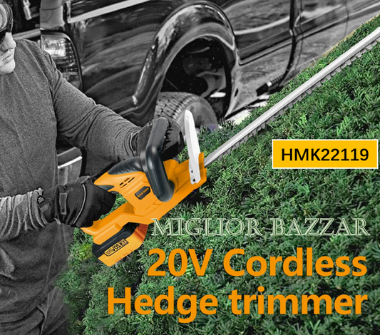 HMK22119-Tagliasiepi a batteria da 20 V - Giardinaggio professionale, facile controllo
