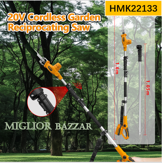 HMK22133-Seghetto alternativo da giardino senza fili da 20 V: potenza potente, taglio libero, un ottimo aiuto per il giardinaggio e il fai da te