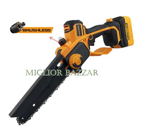 HMK22189-Motosega a batteria senza spazzole da 20 V: batteria a lunghissima durata, velocità di recupero estremamente rapida e maggiore efficienza di taglio!