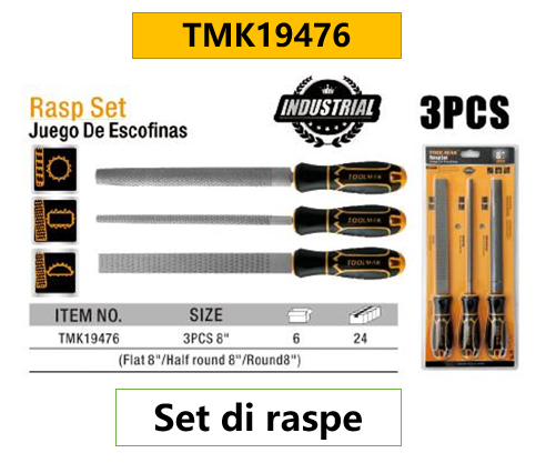 TMK19476-3pcs Rasp set /Set di raspe 3 pezzi