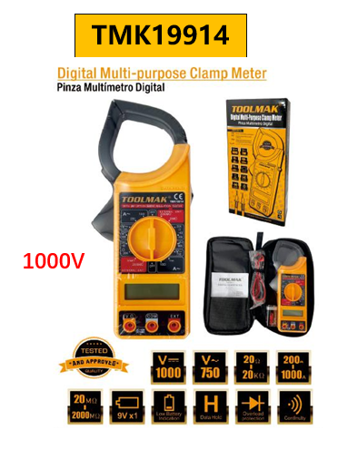 TMK19914-Digital multi-purpose clamp meter /Pinza amperometrica digitale multiuso