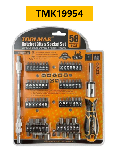 TMK19954-58PCS Ratchet bits & socket  set/58PCS Set di cricchetti e bussole