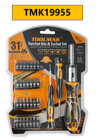 TMK19955-31PCS Ratchet bits & socket  set/Set di cricchetti e bussole 31PCS
