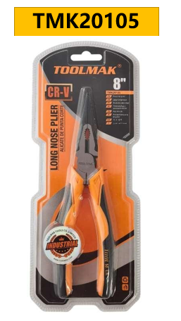TMK20105-long nose plier 8"/pinza a becchi lunghi da 8"