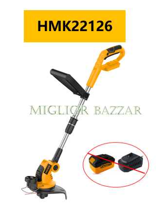 HMK22126-Tosaerba a batteria da 20 V - Raschia facilmente il prato e ripristina la squisita bellezza del giardino