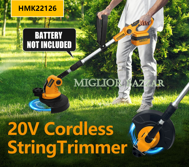 HMK22126-Tosaerba a batteria da 20 V - Raschia facilmente il prato e ripristina la squisita bellezza del giardino