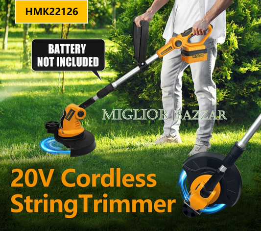 HMK22126-Tosaerba a batteria da 20 V - Raschia facilmente il prato e ripristina la squisita bellezza del giardino